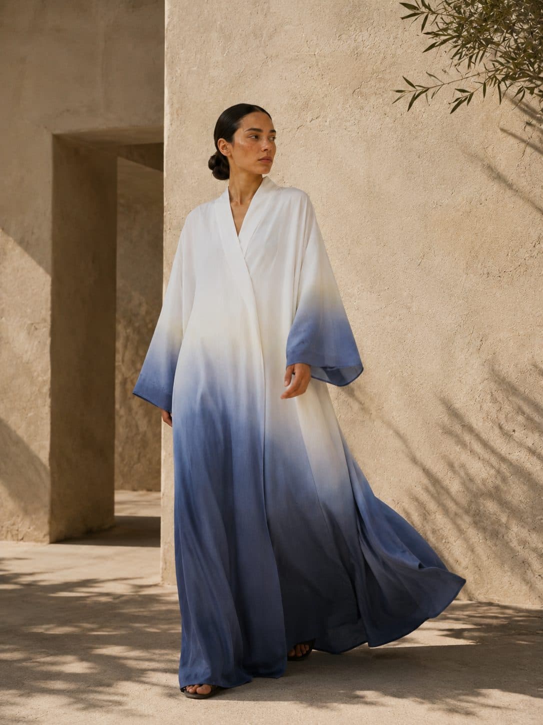 Dusk Ombré Silk Kaftan — view 2