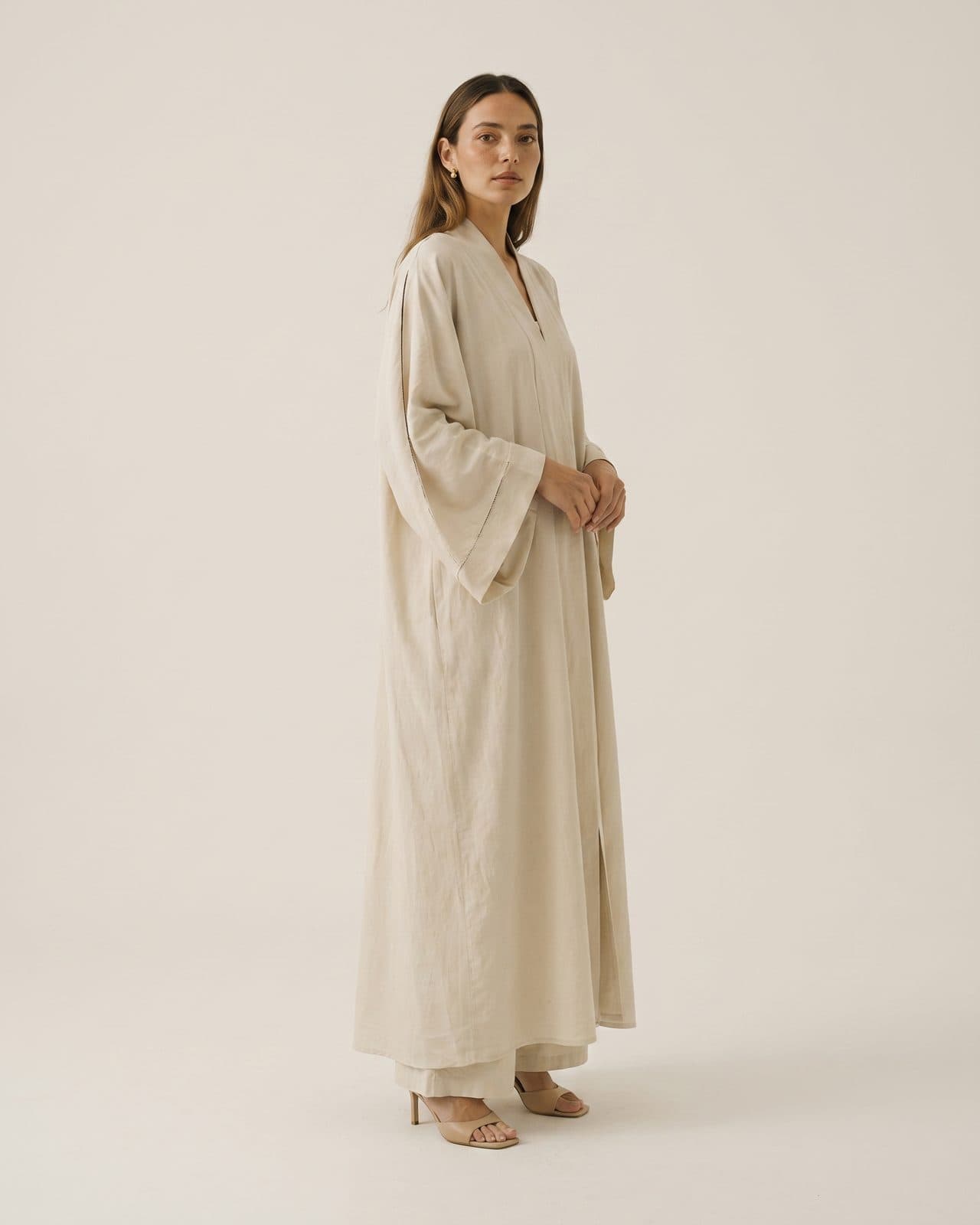 Oat Linen Kaftan — Oat