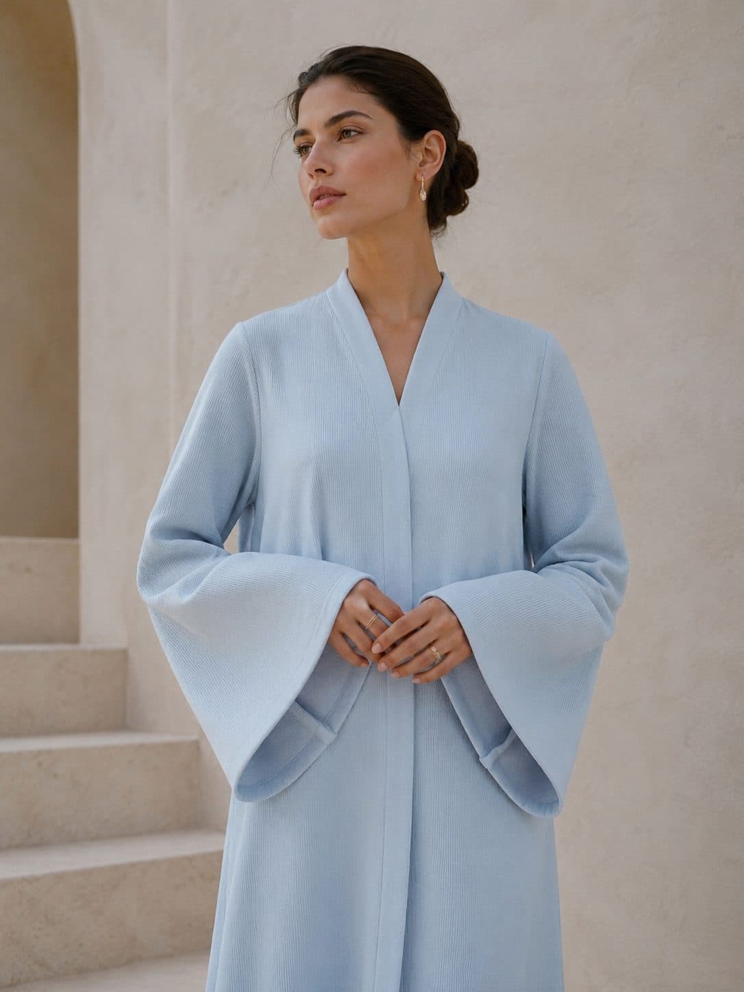 Powder-Blue Bell Coat